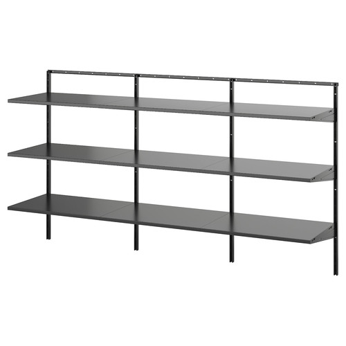 BOAXEL Shelving unit, anthracite, 187x40x101 cm