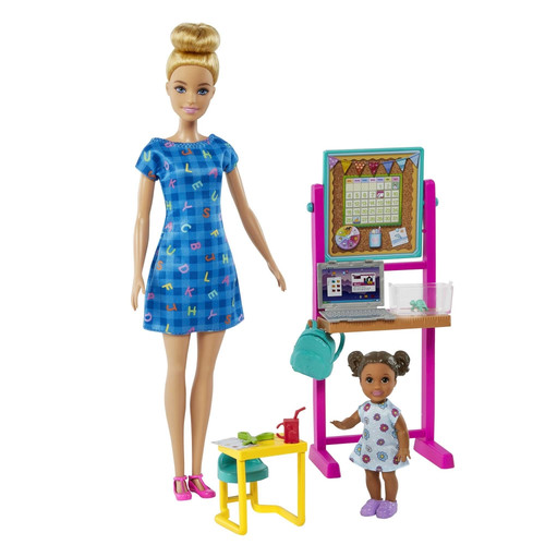 Barbie Teacher Doll & Toddler Doll HCN19 3+