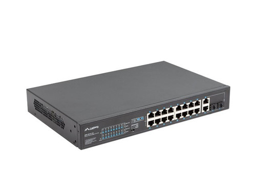 Lanberg Switch 16X 100MB POE+/2X Combo Unmanaged Rack 19" Gigabit Ethernet 250W