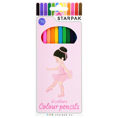 Starpak Colour Pencils 12 Colours Ballerina