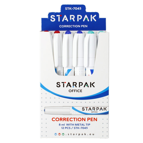 Starpak Correction Pen 8ml 12pcs