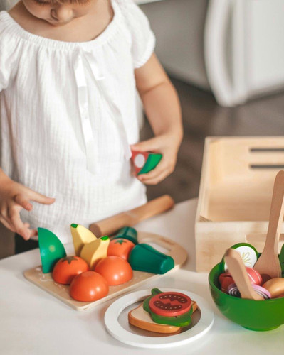 Joueco Wooden Salad Set with Tray 3+