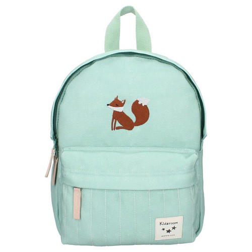 Kidzroom Children's Backpack Paris Tattle And Tales Fox Charlie, mint green