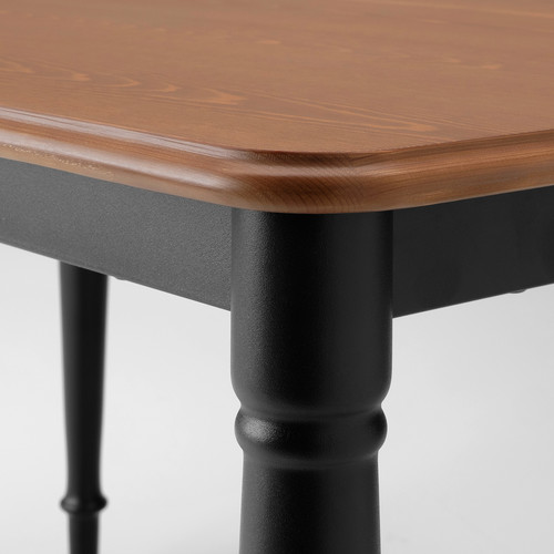 DANDERYD Dining table, pine veneer/black, 130x80 cm