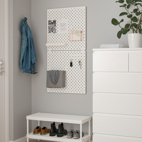 SKÅDIS Pegboard, white, 56x56 cm