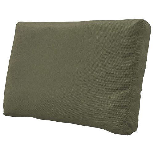 FRÖSÖN/DUVHOLMEN back cushion, outdoor, dark beige-green, 62x44 cm