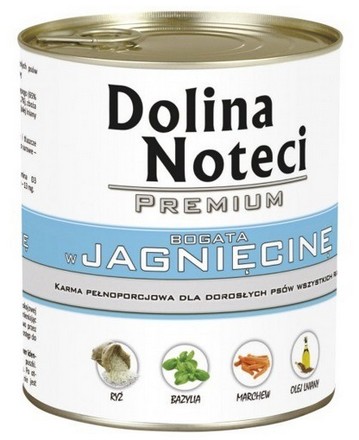 Dolina Noteci Premium Wet Dog Food with Lamb 800g