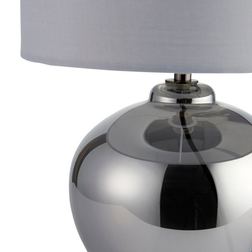 GoodHome Table Lamp Marietaz E14, taupe / smoked