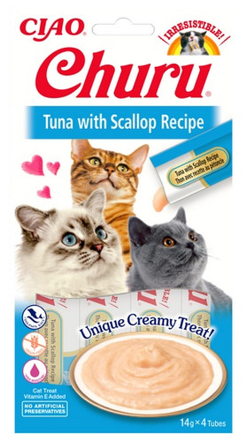 Inaba Ciao Cat Churu Tuna with Scallop Recipe 56g