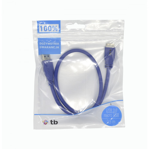 TB Cable USB 3.0-Micro 0.5 m, blue