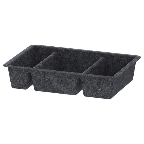 RAGGISAR Tray, dark grey, 20x30 cm