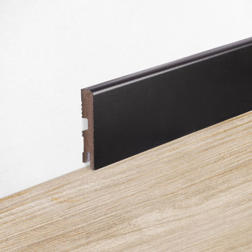 MDF Skirting Board Foge LB1 16 x 80 x 2000 mm, black