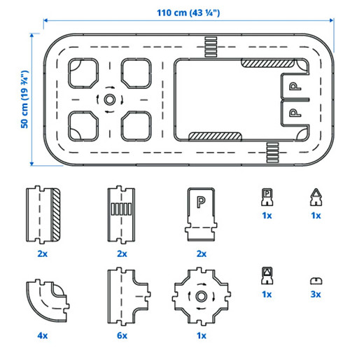 RÄVUNGE 23-piece car track set