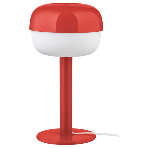 BLÅSVERK Table lamp, red, 36 cm