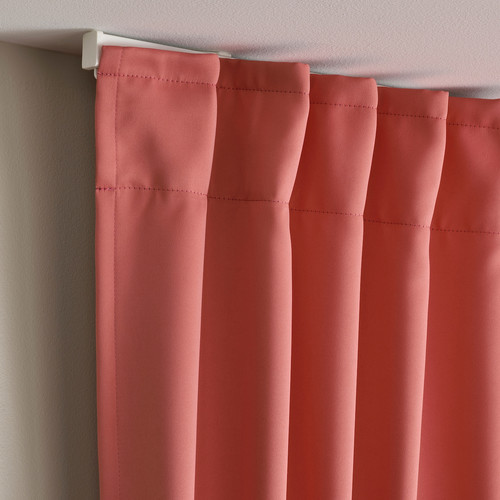 MAJGULL Room darkening curtains, 1 pair, pink, 145x300 cm