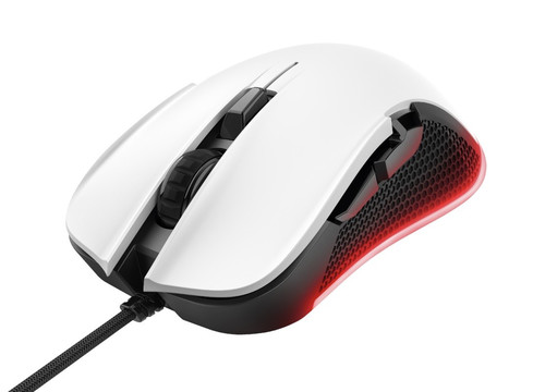 Trust Optical Wired Gaming Mouse GXT 922W YBAR RGB, white/black