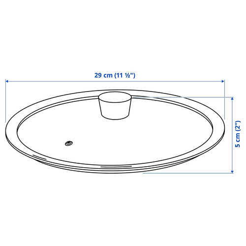 KLOCKREN Pan lid, glass, 29 cm