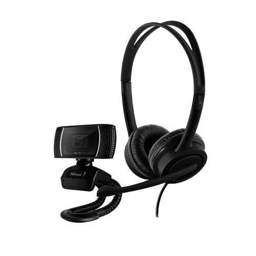 Trust Headset and HD Webcam 2-in-1 Home Office Set Doba