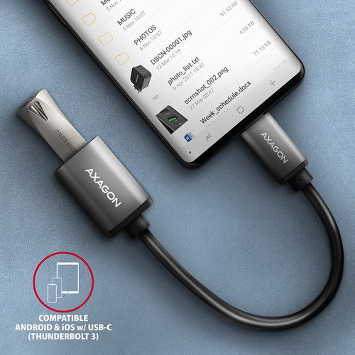 AXAGON Adapter Cable USB-C - USB-A 2m