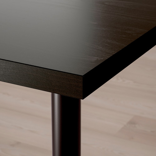 LAGKAPTEN Table top, black-brown, 120x60 cm