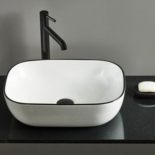 Sepio Countertop Wash-basin 48x37 cm, white/black