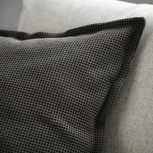 KLOTSTARR Cushion cover, anthracite, 50x50 cm