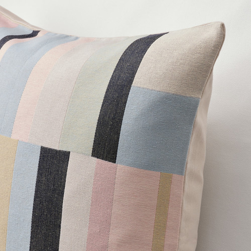 LYKTBÄRARE Cushion cover, light beige/multicolour, 50x50 cm