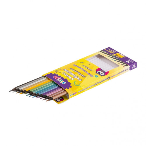 Strigo Metallic Coloured Pencils 12 Colours