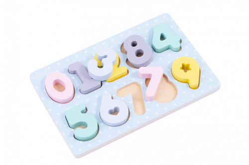 iWood Wooden Puzzle Numbers Pastel 2+