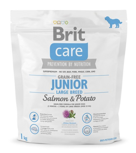 Brit Care Dog Food Grain Free Junior Large Salmon & Potato 1kg