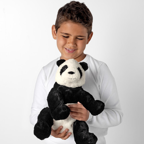 KRAMIG Soft toy, white, black