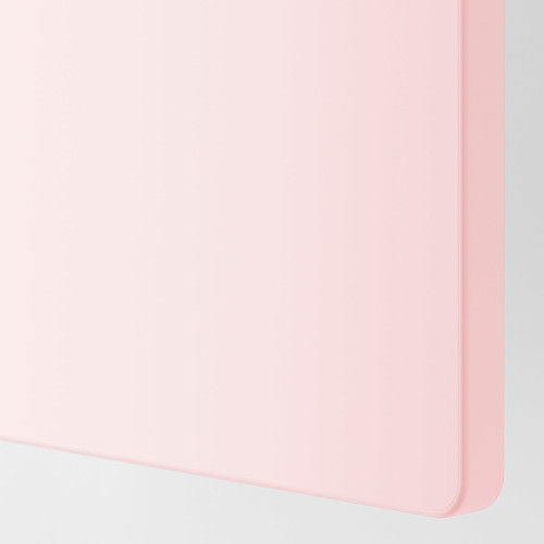 SMÅSTAD / PLATSA Bookcase, white pale pink/with 2 drawers, 60x57x181 cm