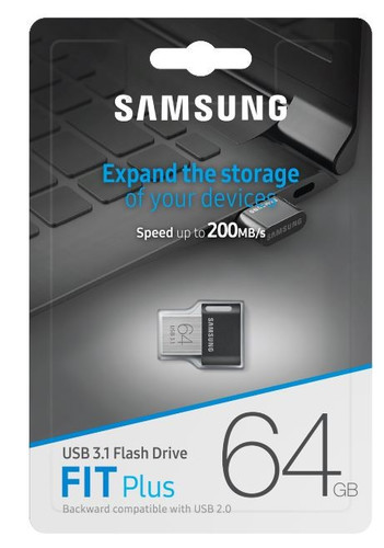 Samsung Flash Drive FIT Plus USB3.1 64GB Gray MUF-64AB/AP