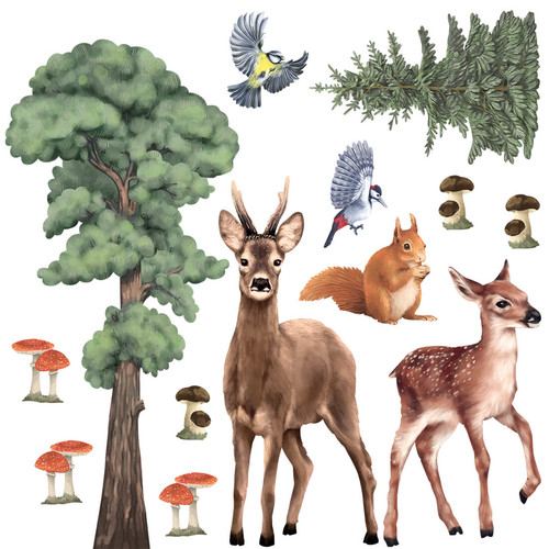 Wall Sticker Set - Forest Animals II