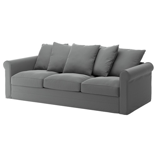 GRÖNLID Cover for 3-seat sofa, Ljungen medium grey