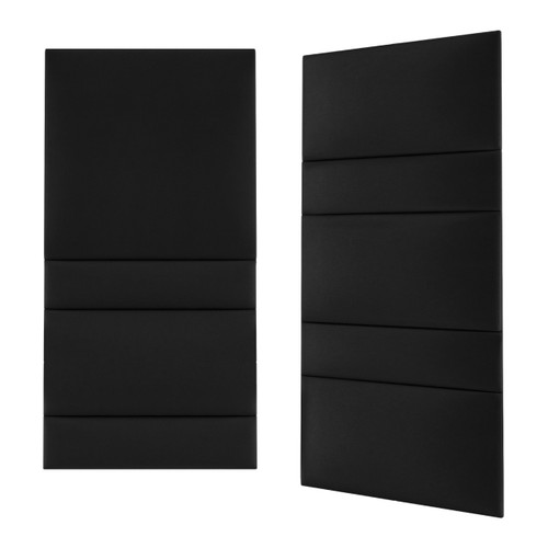 Upholstered Wall Panel Stegu Mollis Rectangle 60 x 15 cm, black