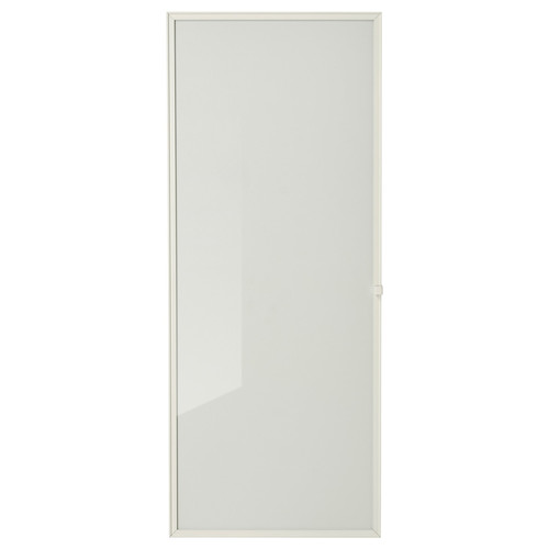 HÖGBO Glass door, white, 40x97 cm