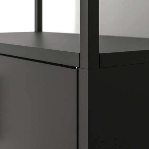 TROTTEN Cabinet with doors, anthracite, 70x110 cm