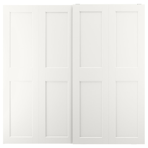 GRIMO Pair of sliding doors, white, 200x201 cm