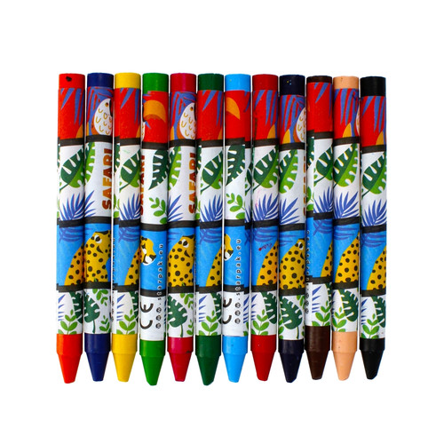 Starpak Wax Crayons 12 Colours Safari