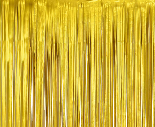 Fringe Deco Door Curtain 100x200cm, matt gold