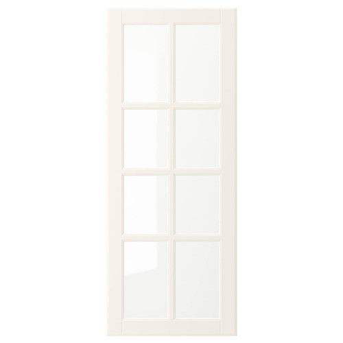 BODBYN Glass door, off-white, 40x100 cm