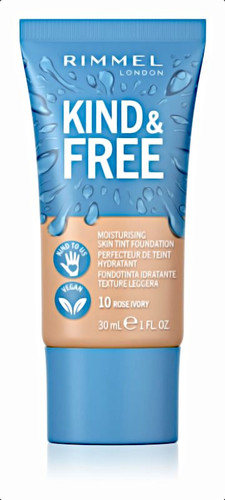 Rimmel Foundation Kind & Free no. 010 Rose Ivory 77% Natural Vegan 30ml