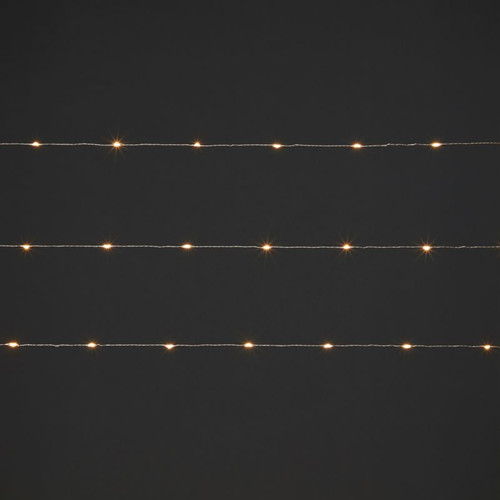 LED Lighting Chain 100 LED, indoor, copper, warm white