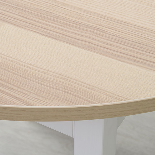 GAPERHULT Extending table, ash/white, 90/120x90 cm