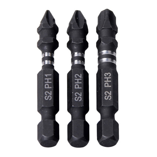 Erbauer Impact Bits 50 mm PH1/2/3, 3 pack