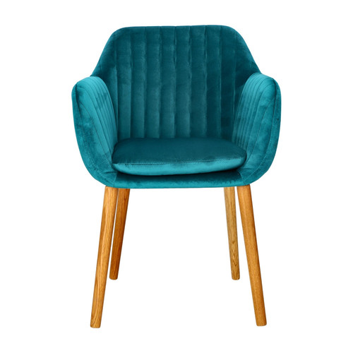 Upholstered Chair Emilia Velvet, bottle green