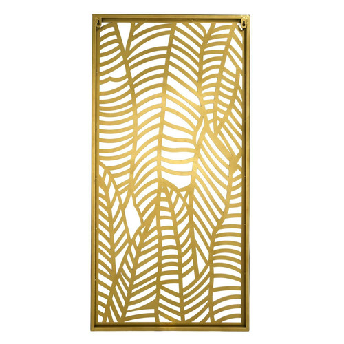 Metal Wall Decoration Rawdat 90x45cm, gold