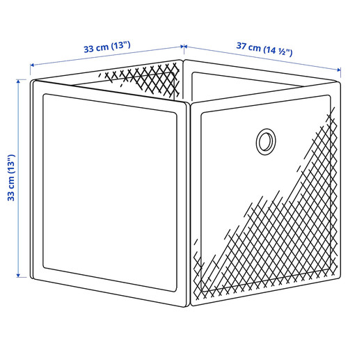 DRÖNJÖNS Storage box, white, 33x37x33 cm