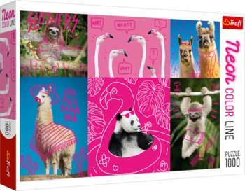 Trefl Jigsaw Puzzle Neon Color Line Crazy Animals 1000pcs 12+